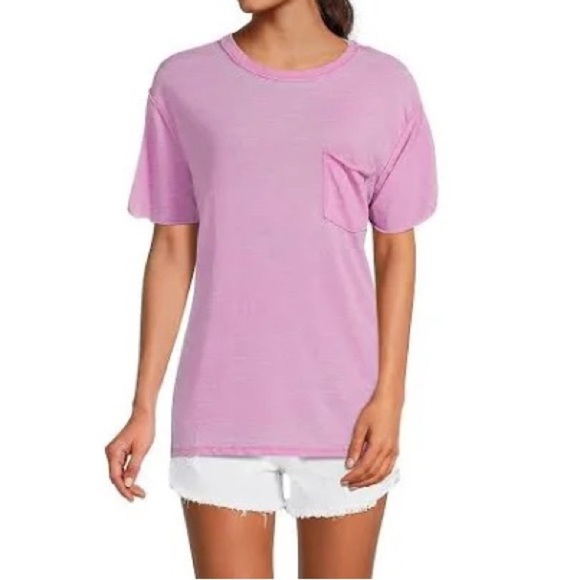 NWT Free People We The Free Vella Tee in Pink Plum | Medium - Picture 1 of 4